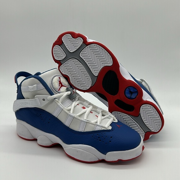 New Air Jordan Rings (GS) Basketball Shoes 323419-140 White-Blue